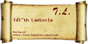 Tóth Ladiszla névjegykártya